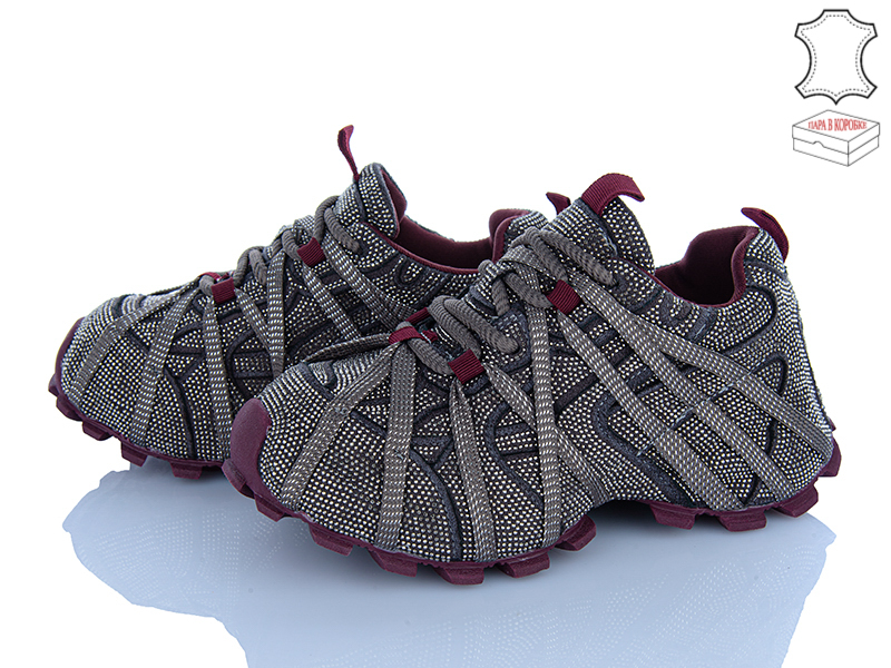 Кроссовки Ailaifa (36-41) 8811 grey-red (деми)