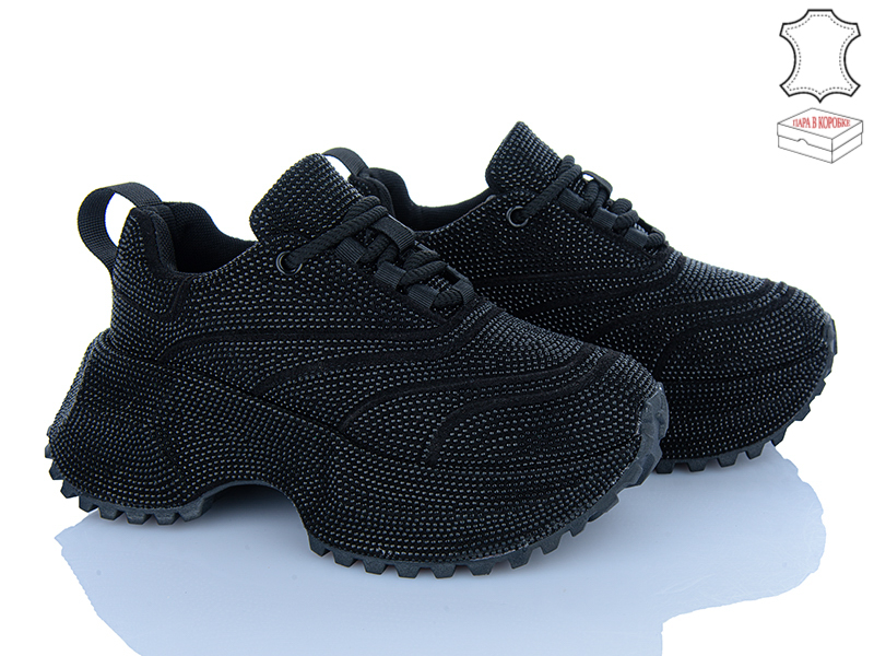 Кроссовки Ailaifa (36-41) 8868 black (деми)