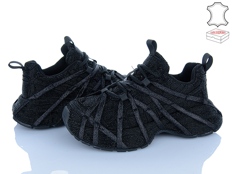 Кроссовки Ailaifa (36-41) 9886 black (деми)
