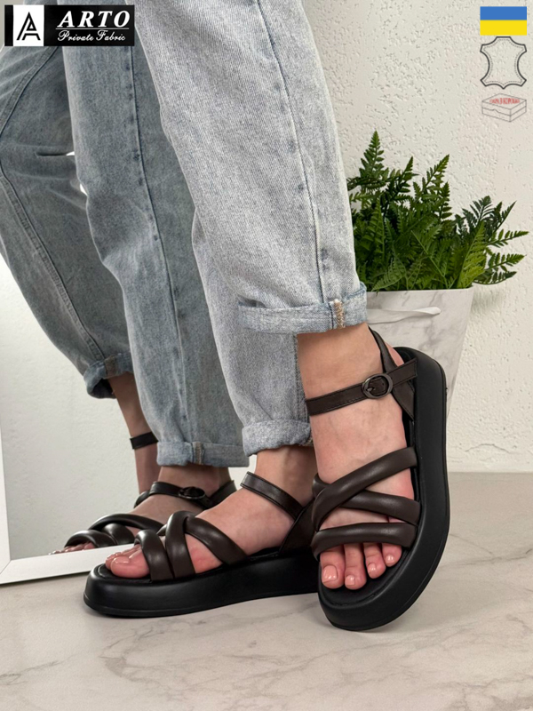 Босоножки Arto (36-41) 0160 корич-шк (лето)