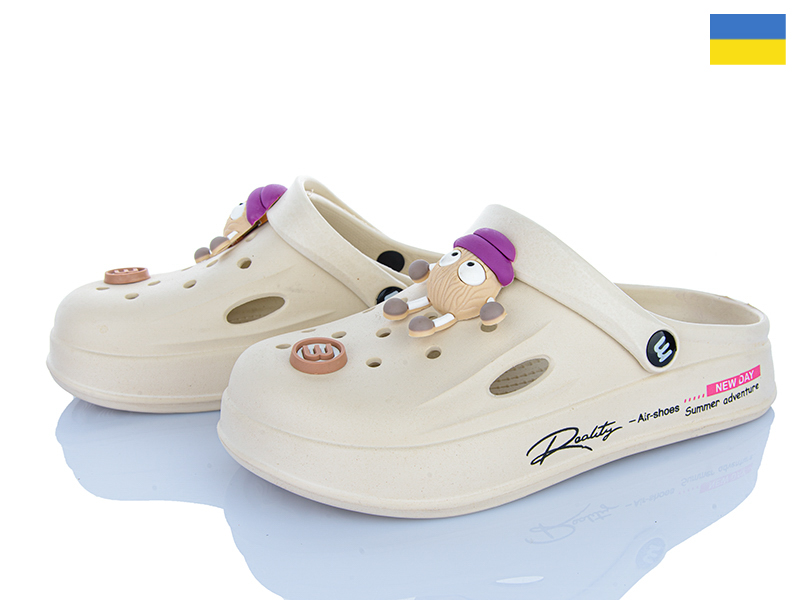 Кроксы Inblu (37-41) 108 бежевий (лето)