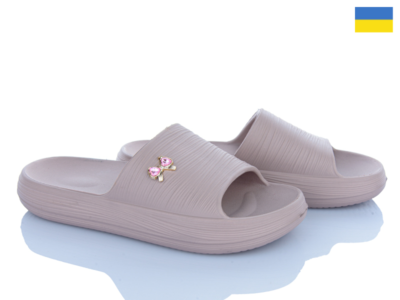 Шлепанцы Dago (36-41) Крок Ж122 бежевий (лето)