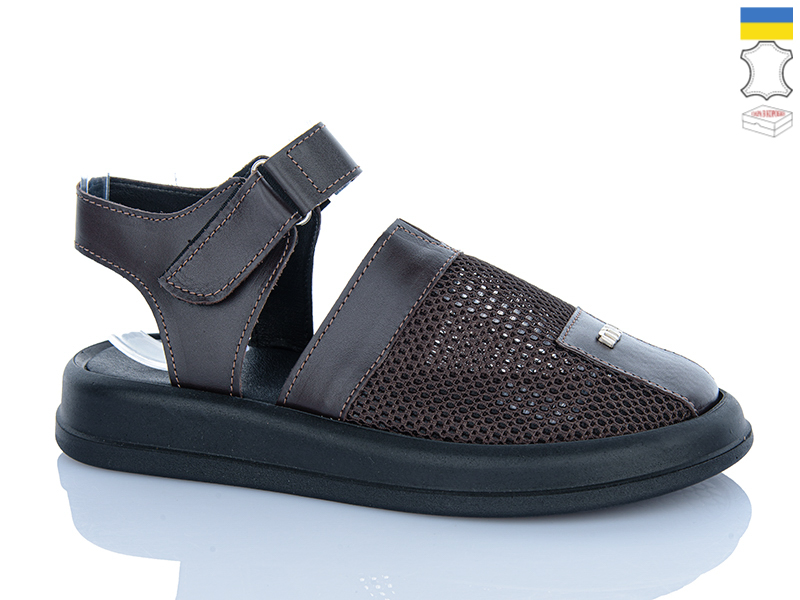 Босоножки Sali (36-40) 705 шоколад к чор-п. (лето)