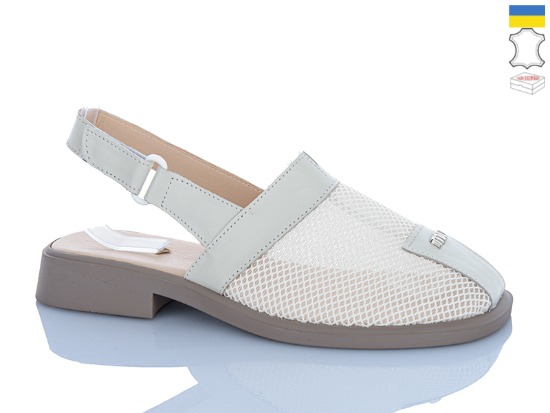 Босоножки Sali (37-42) 806 бежевий к беж-п. (лето)