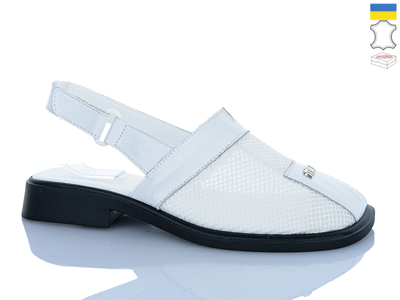 Босоножки Sali (37-42) 806 білий чор-п. (лето)