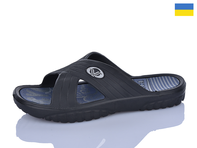 Шлепанцы ALEX M&L (41-46) B003 чор-т.синій (лето)