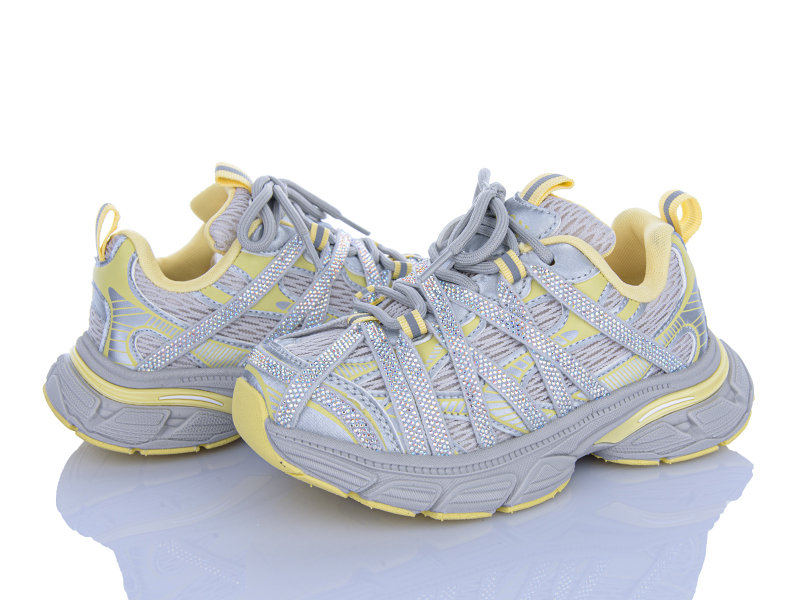 Кроссовки Clibee (31-37) X1828753 grey-yellow (деми)
