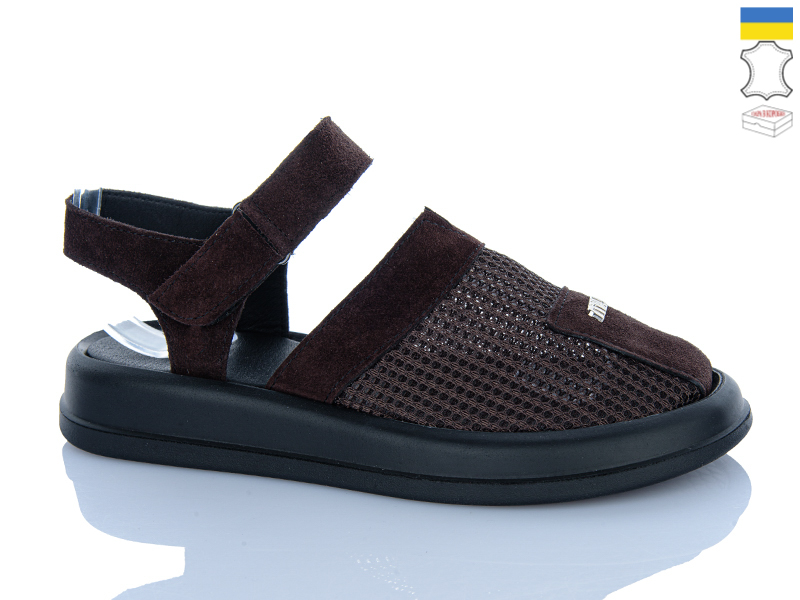 Босоножки Sali (36-40) 705 шоколад замш ч п (лето)