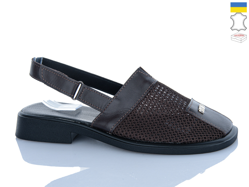 Босоножки Sali (37-42) 906 шоколад шкіра ч п (лето)