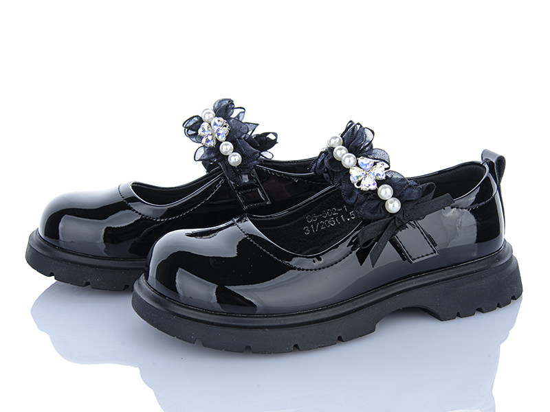 Туфли Clibee (31-37) A66-502 black (деми)