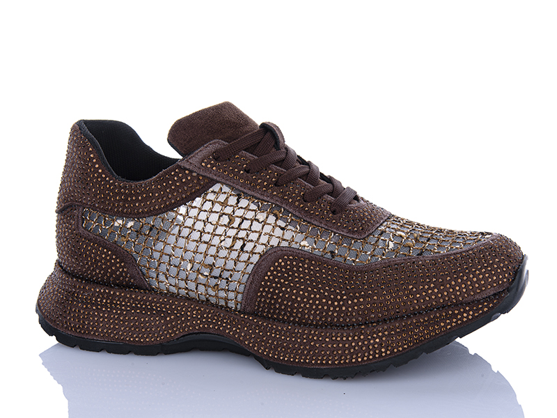 Кроссовки Sali (36-40) 55 коричневий (лето)