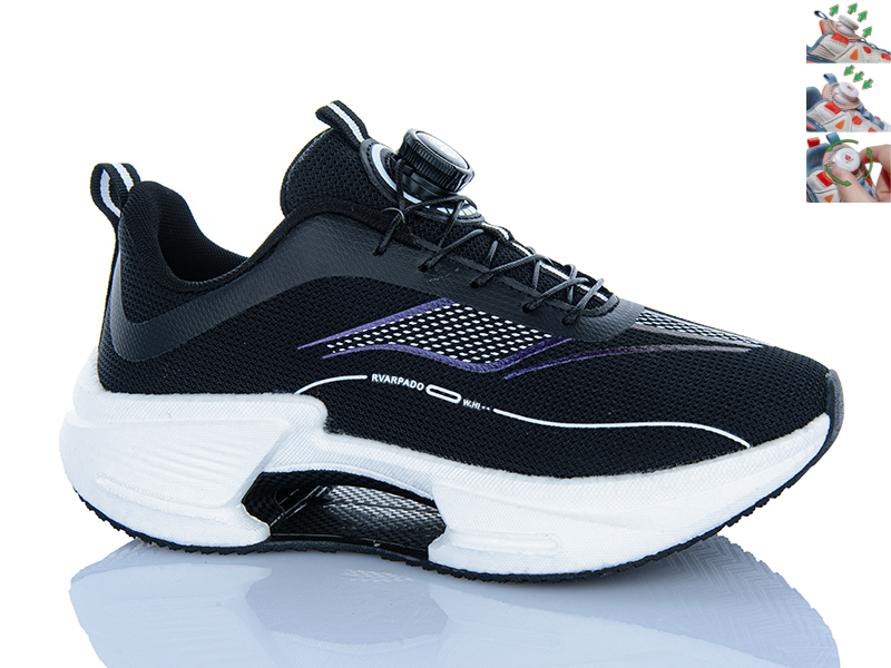 Кроссовки Violeta (36-41) 24-160 black-white (деми)