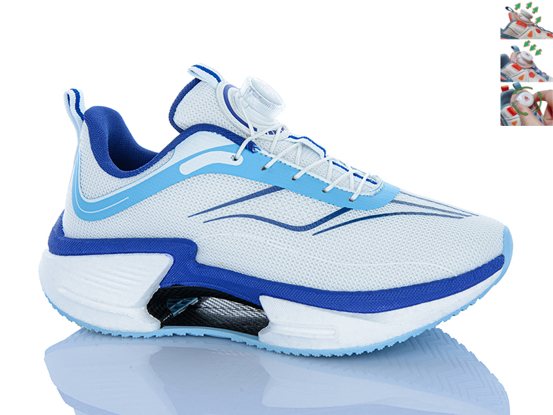 Кроссовки Violeta (36-41) 24-160 white-blue (деми)