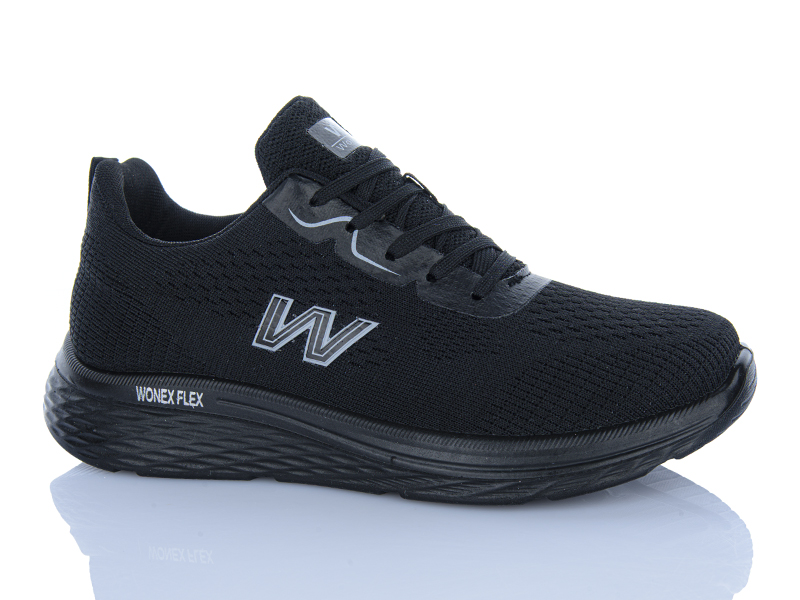 Кроссовки Violeta (45-48) 45-400 black батал (деми)