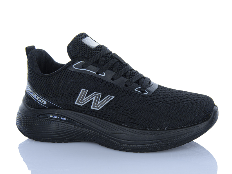 Кроссовки Violeta (41-45) 45-401 black (деми)