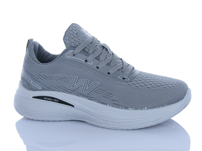 Кроссовки Violeta (41-45) 45-401 grey (деми)