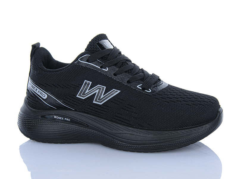 Кроссовки Violeta (36-41) 45-402 black (деми)
