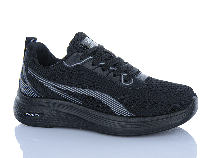 Кроссовки Violeta (36-41) 45-403 black (деми)