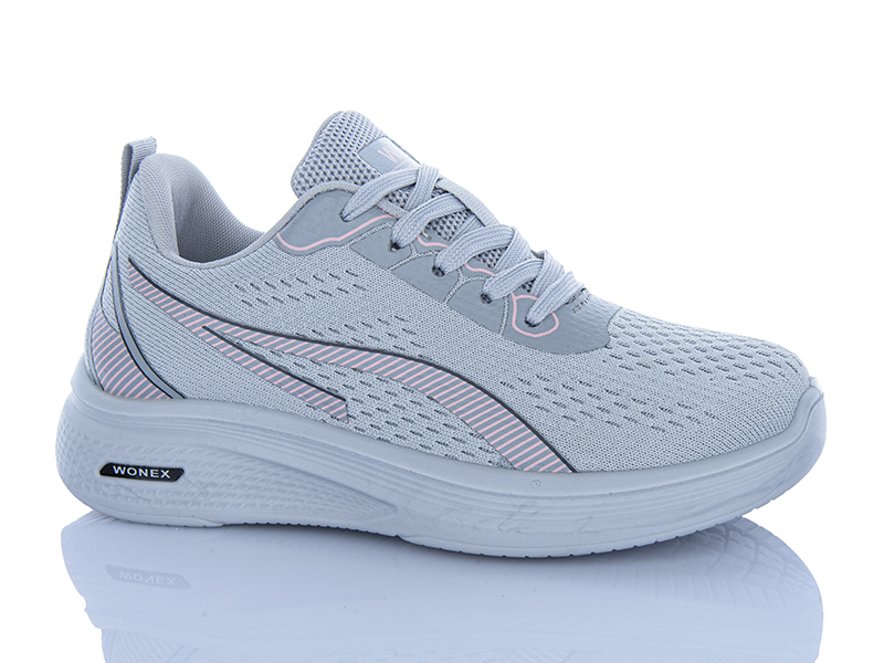Кроссовки Violeta (36-41) 45-403 grey (деми)