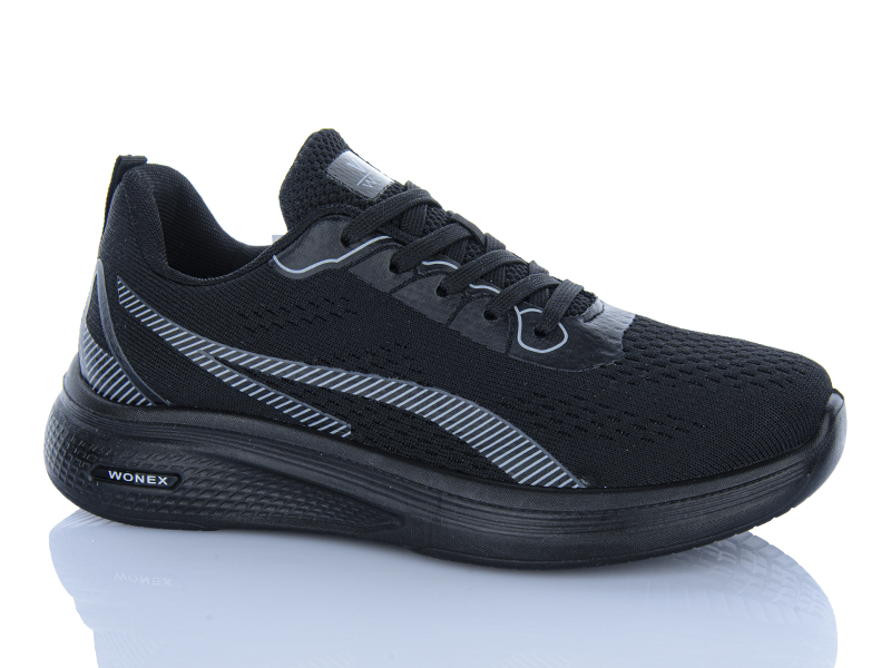 Кроссовки Violeta (41-45) 45-404 black (деми)