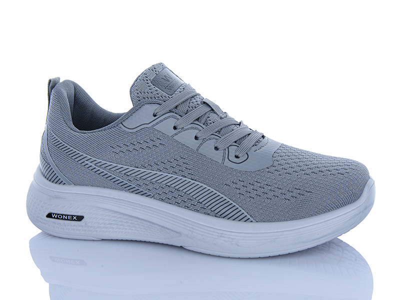 Кроссовки Violeta (41-45) 45-404 grey (деми)