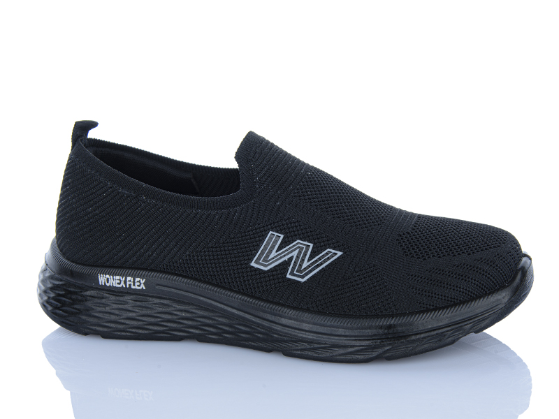 Кроссовки Violeta (45-48) 45-405 black батал (лето)