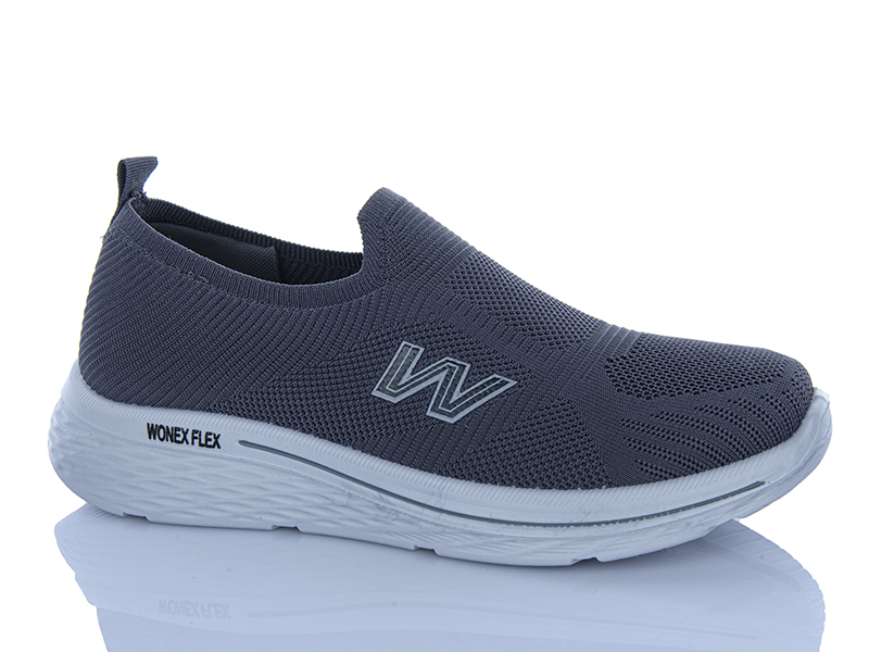 Кроссовки Violeta (45-48) 45-405 d.grey батал (лето)