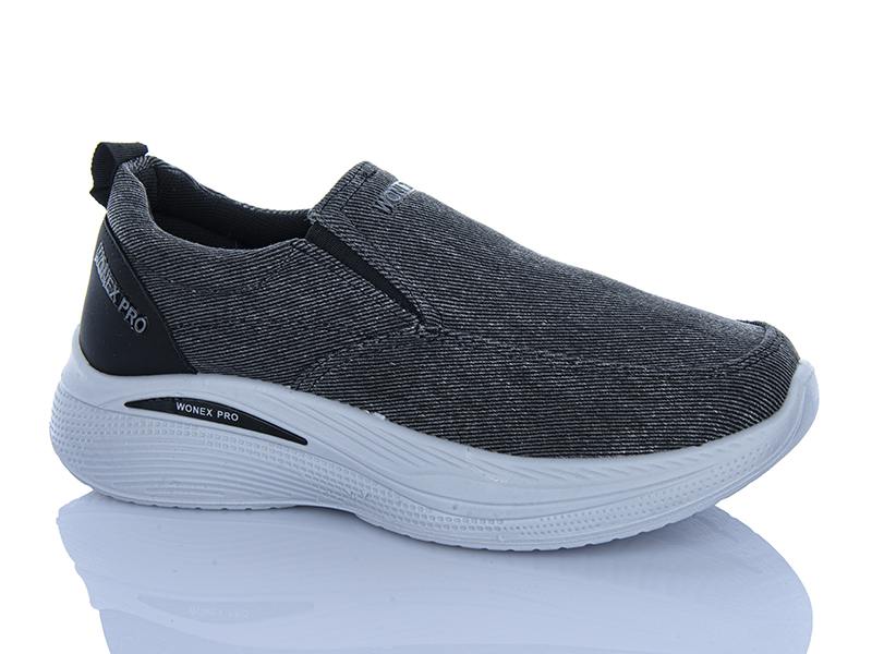 Кроссовки Violeta (41-45) 45-407 black (деми)