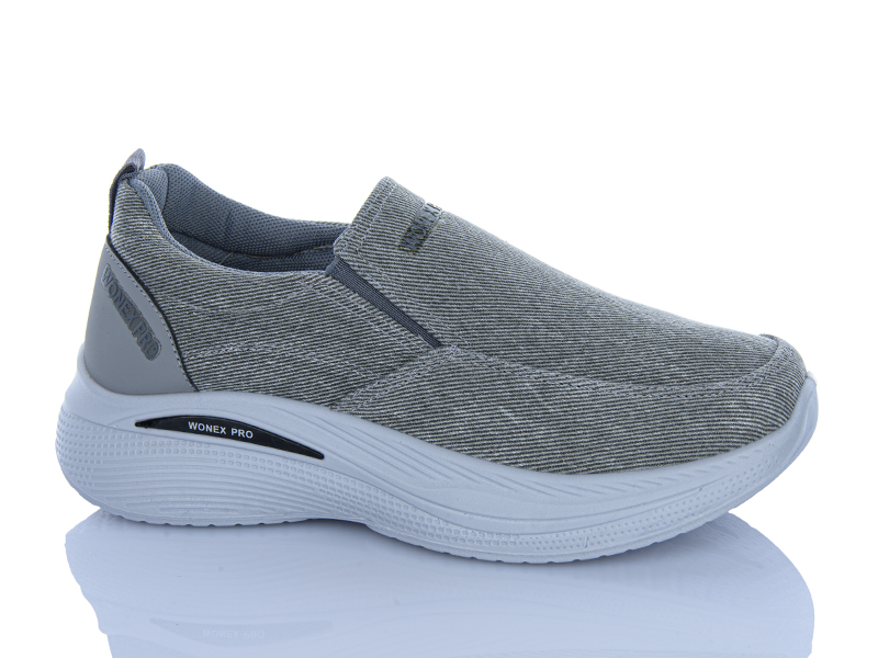 Кроссовки Violeta (41-45) 45-407 grey (деми)