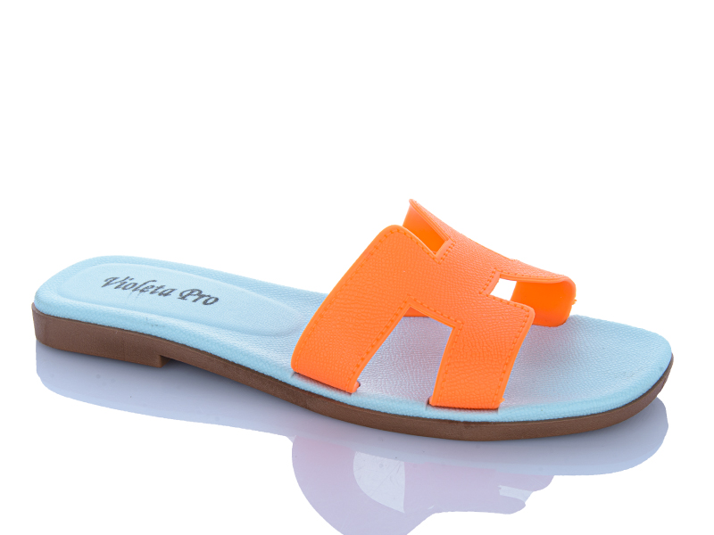 Шлепанцы Violeta (36-41) 8-503 orange-blue (лето)
