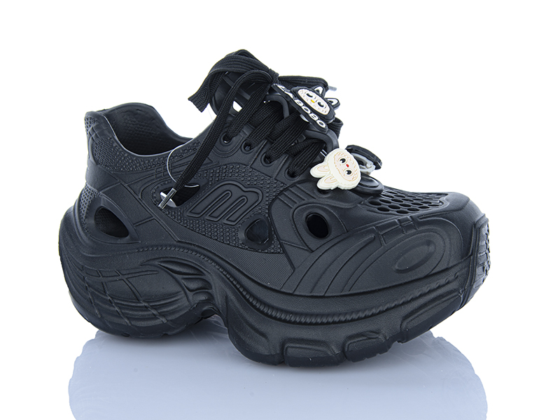 Кроссовки Violeta (36-41) 8-505 black (лето)