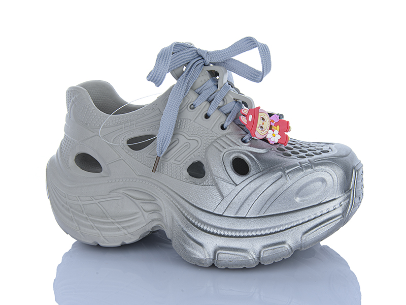 Кроссовки Violeta (36-41) 8-505 grey-silver (лето)