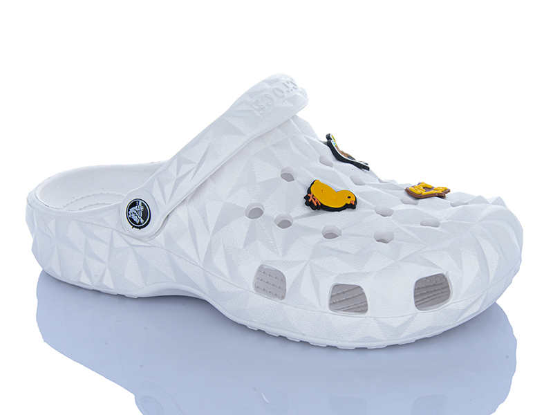 Кроксы Violeta (40-45) 8-507 white (лето)