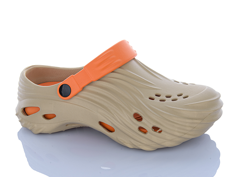 Кроксы Violeta (40-45) A101 khaki-orange (лето)