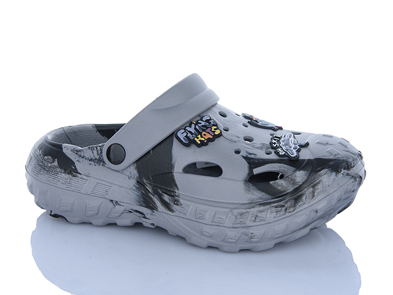 Кроксы Violeta (36-41) B509 grey (лето)
