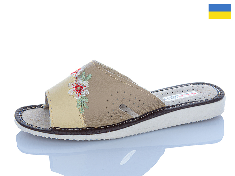 Тапочки Inblu (36-41) Шкіра жін.св.беж-бежевий (лето)