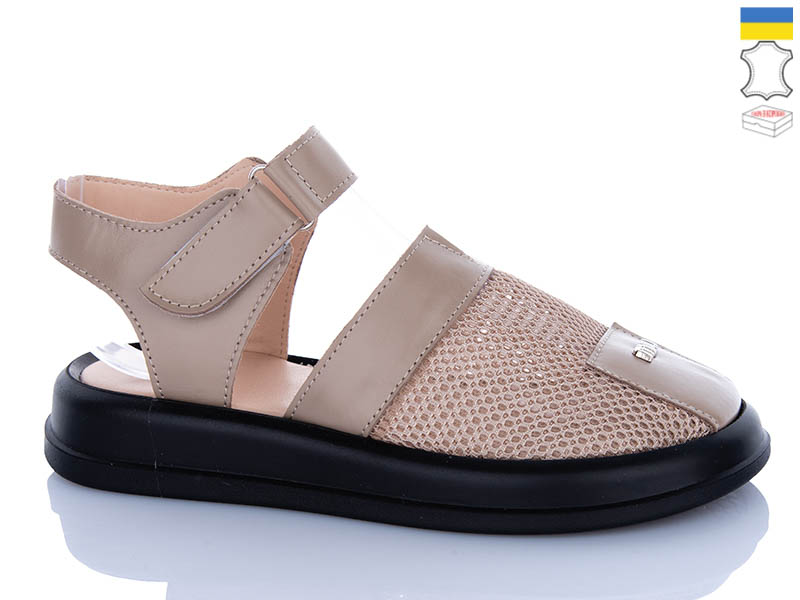 Босоножки Sali (36-40) 705 капучино к чор-п. (лето)