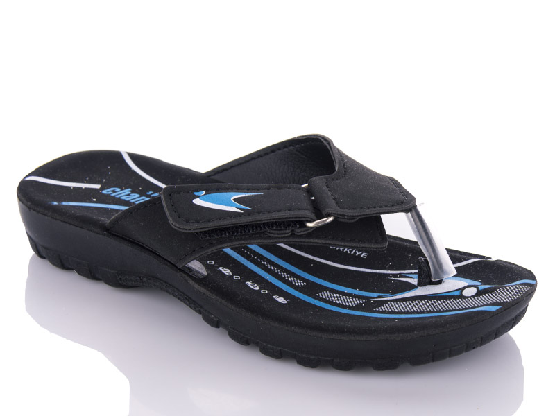 Шлепанцы DeMur (30-35) K26-6101 black-blue (30-35) (лето)