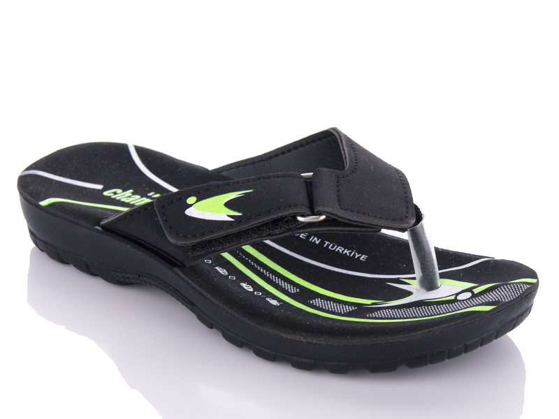 Шлепанцы DeMur (30-35) K26-6101 black-green (30-35) (лето)