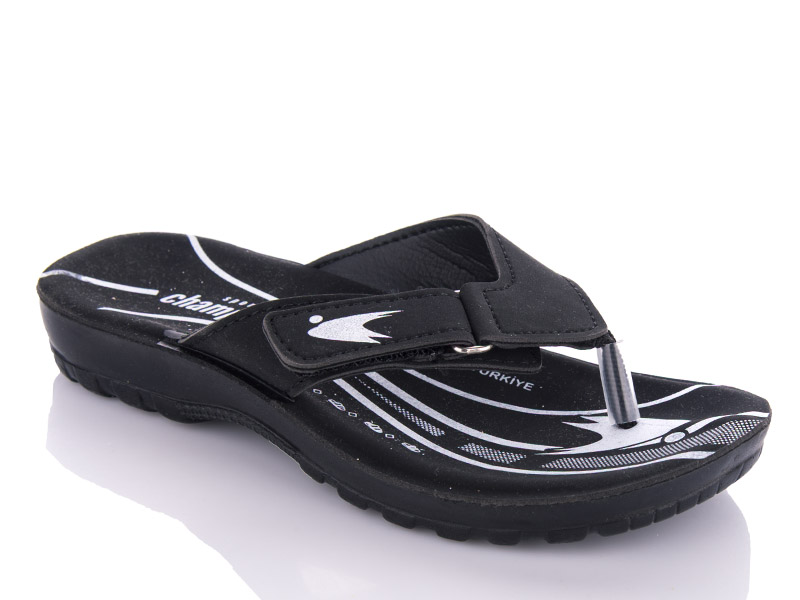 Шлепанцы DeMur (30-35) K26-6101 black-white (30-35) (лето)