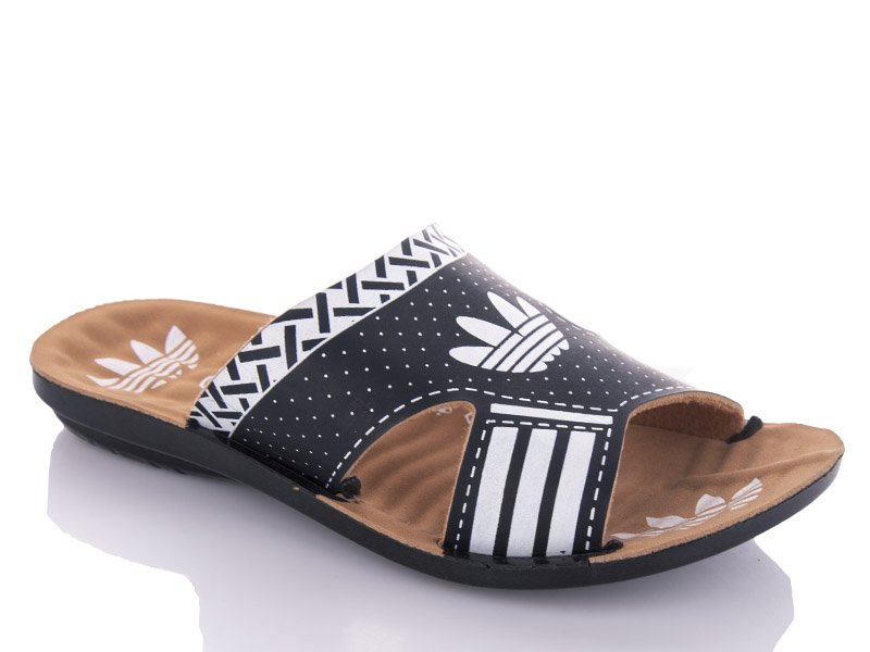 Шлепанцы DeMur (30-35) K26-Adik black-white (30-35) (лето)