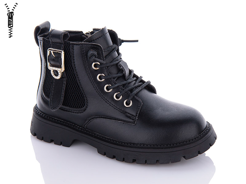 Ботинки Леопард (31-36) 9010 black (деми)