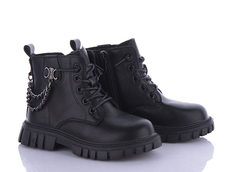 Ботинки Леопард (27-31) A190 black (деми)