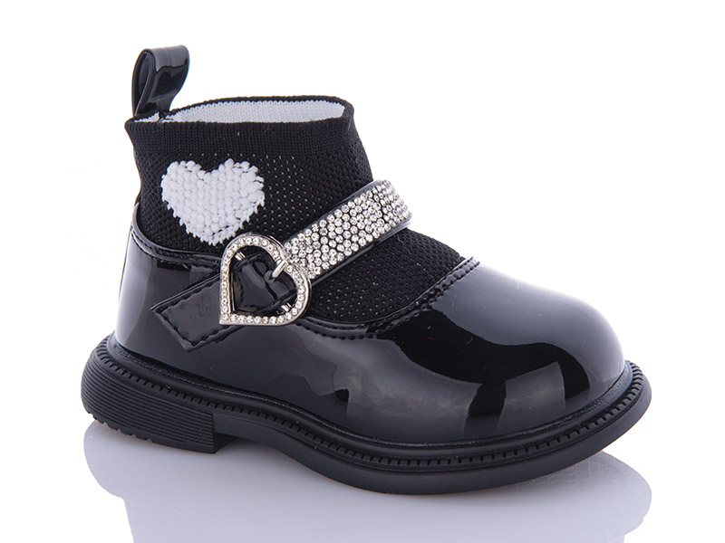 Ботинки Леопард (16-20) M6619-2 black (деми)
