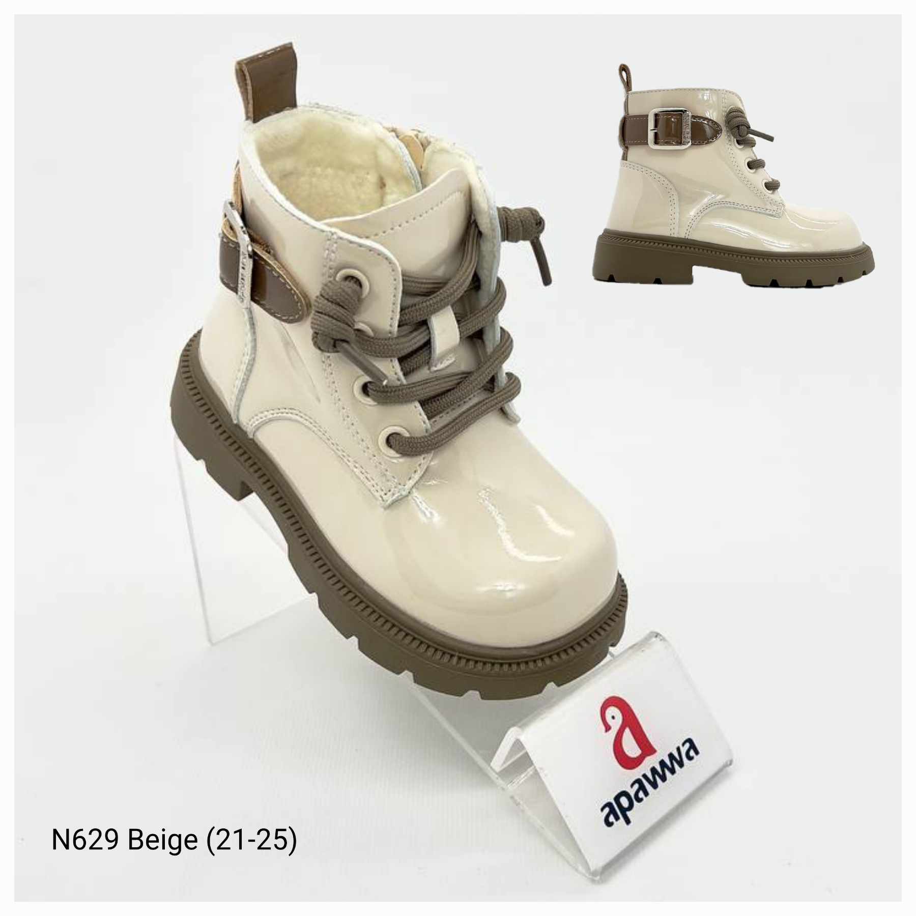 Ботинки DvaClibee (21-25) Apa-N629 beige (деми)