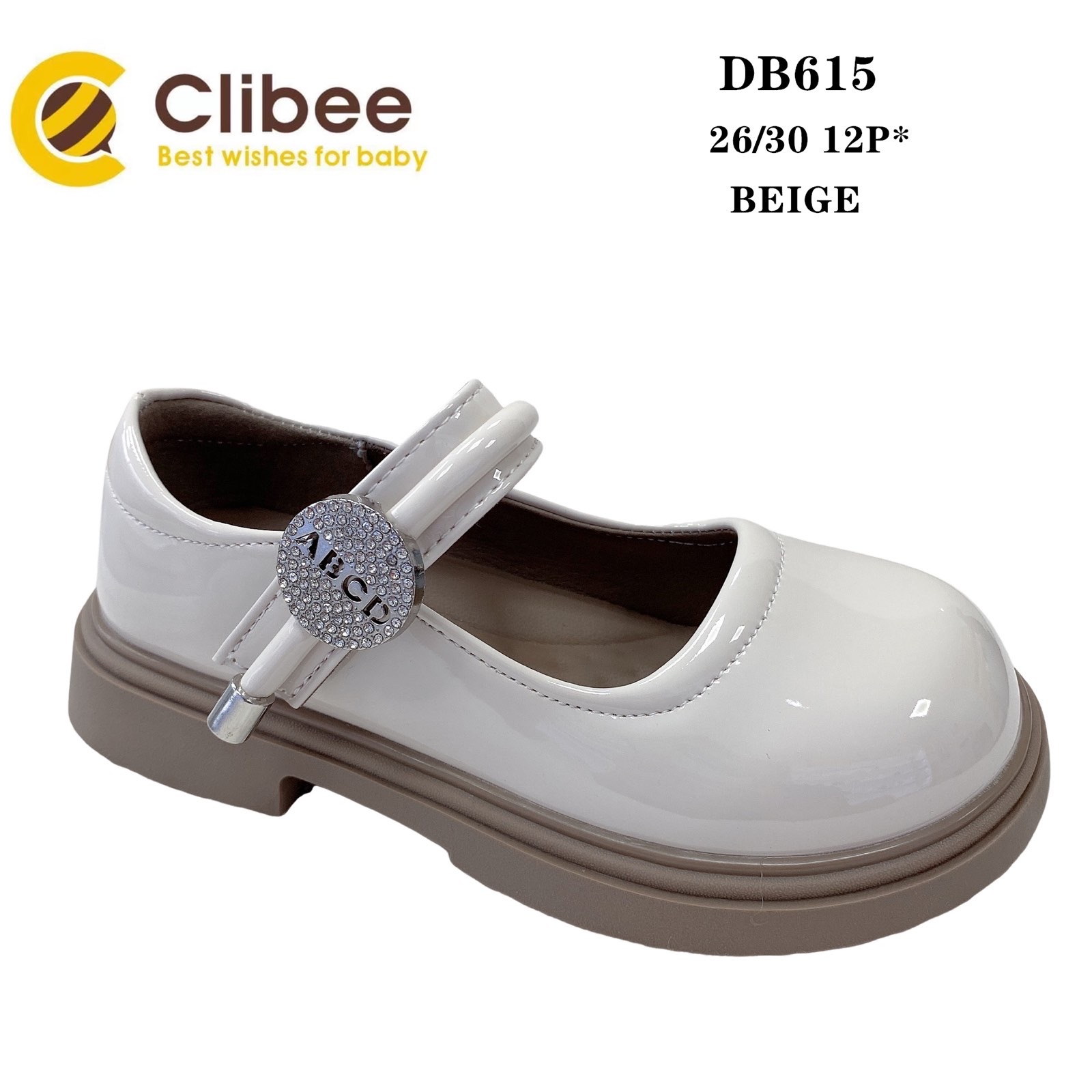 Туфли DvaClibee (26-30) Ap-DB615 beige (деми)