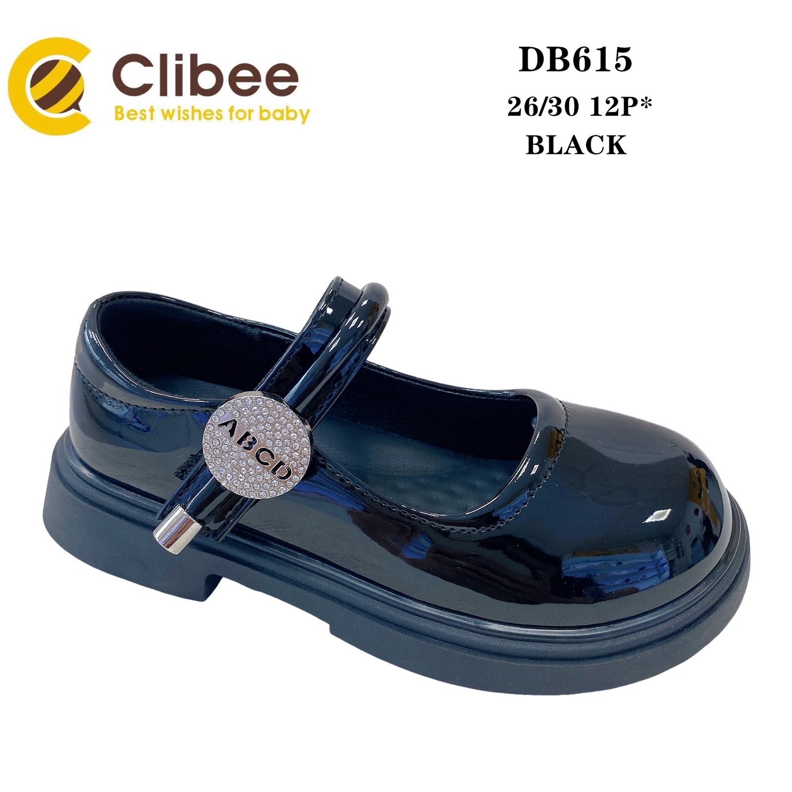 Туфли DvaClibee (26-30) Ap-DB615 black (деми)