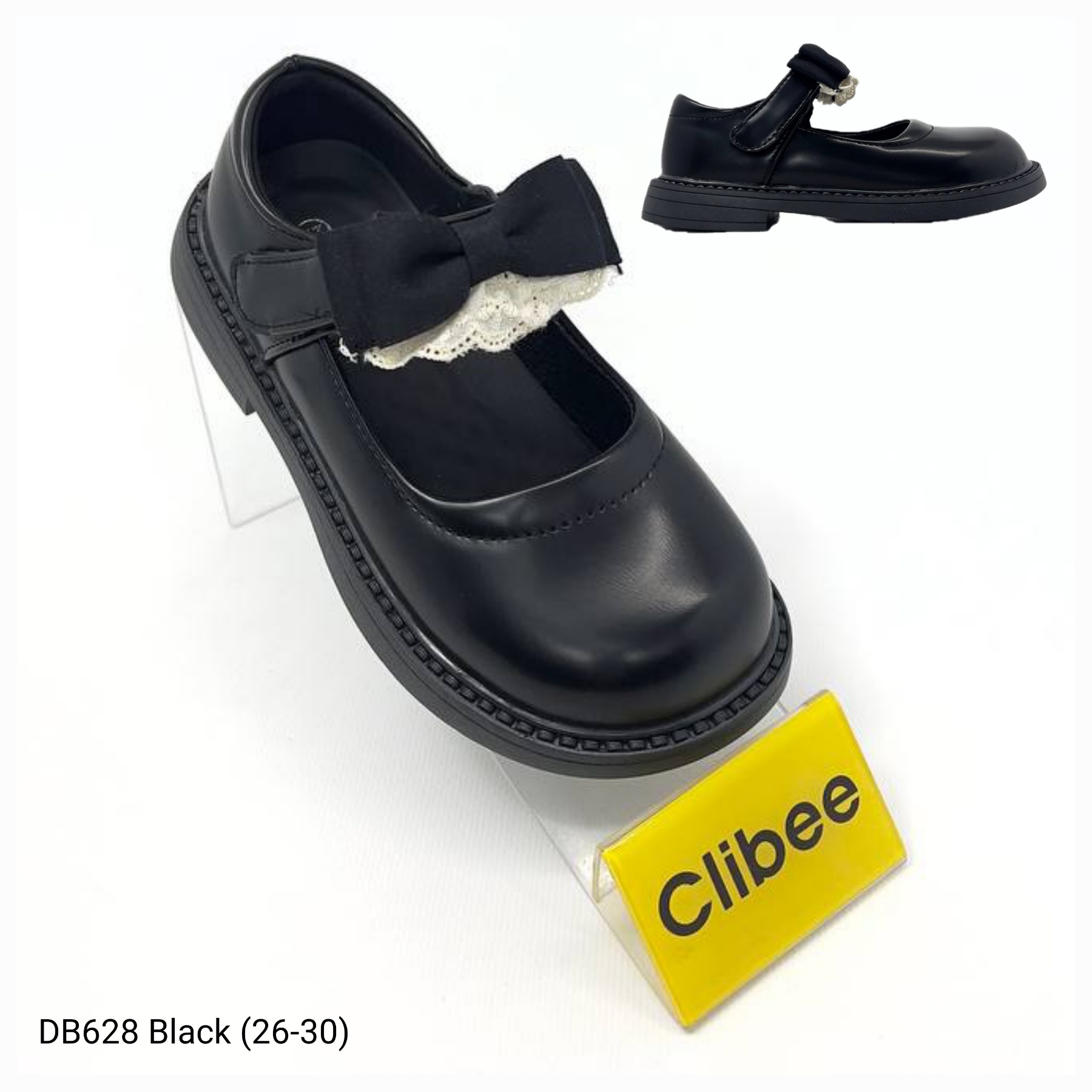 Туфли DvaClibee (26-30) Ap-DB628 black (деми)