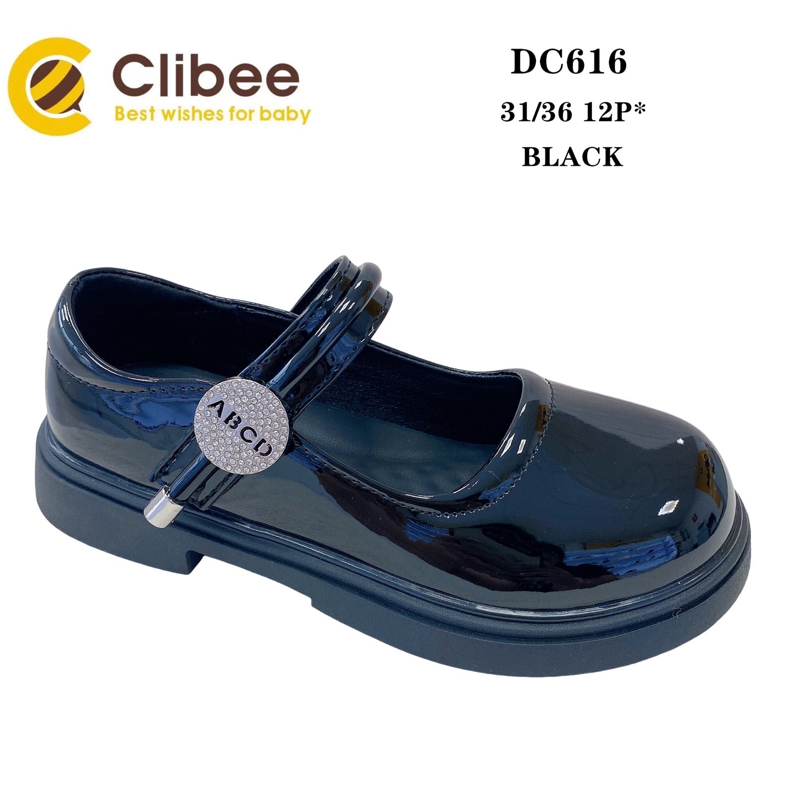 Туфли DvaClibee (31-36) Apa-DC616 black (деми)