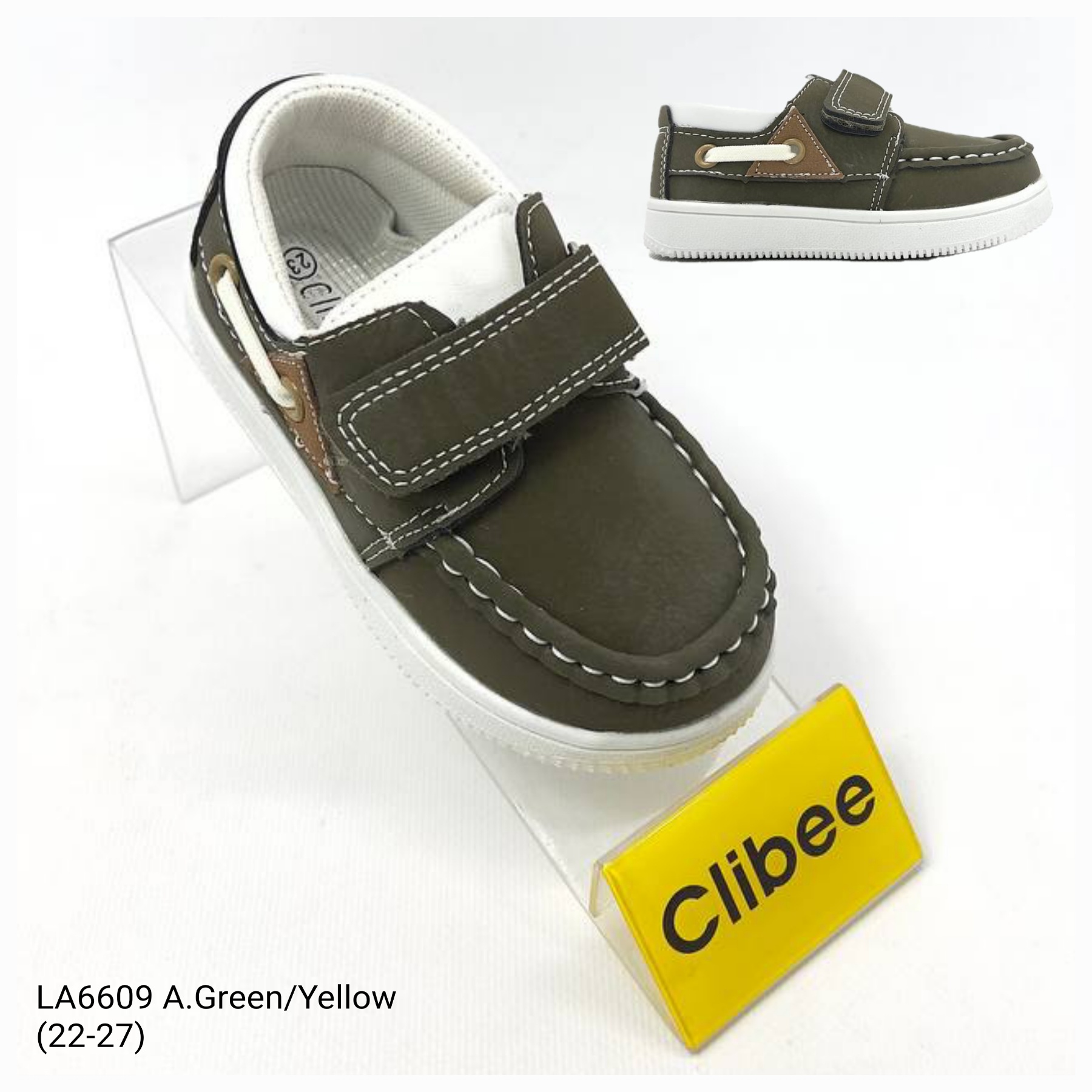 Мокасины DvaClibee (22-27) Apa-LA6609 a.green-yellow (лето)